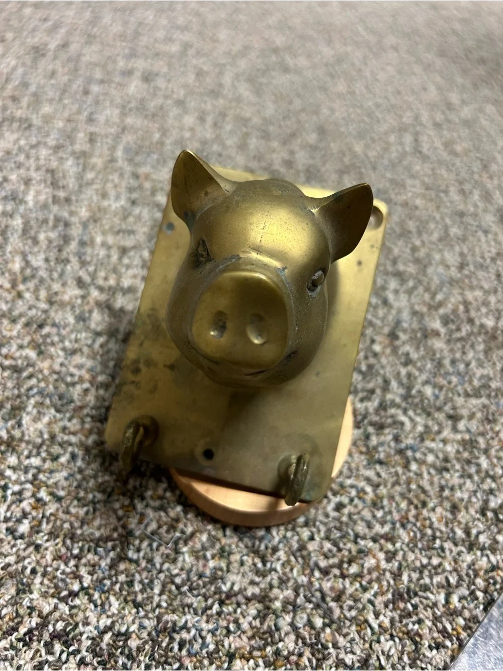 Brass Pig Head Wall Hook